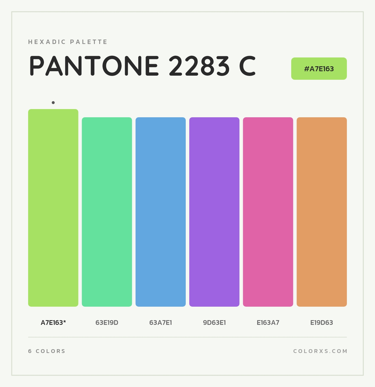 PANTONE 2283 C - Hexadic Color Palette
