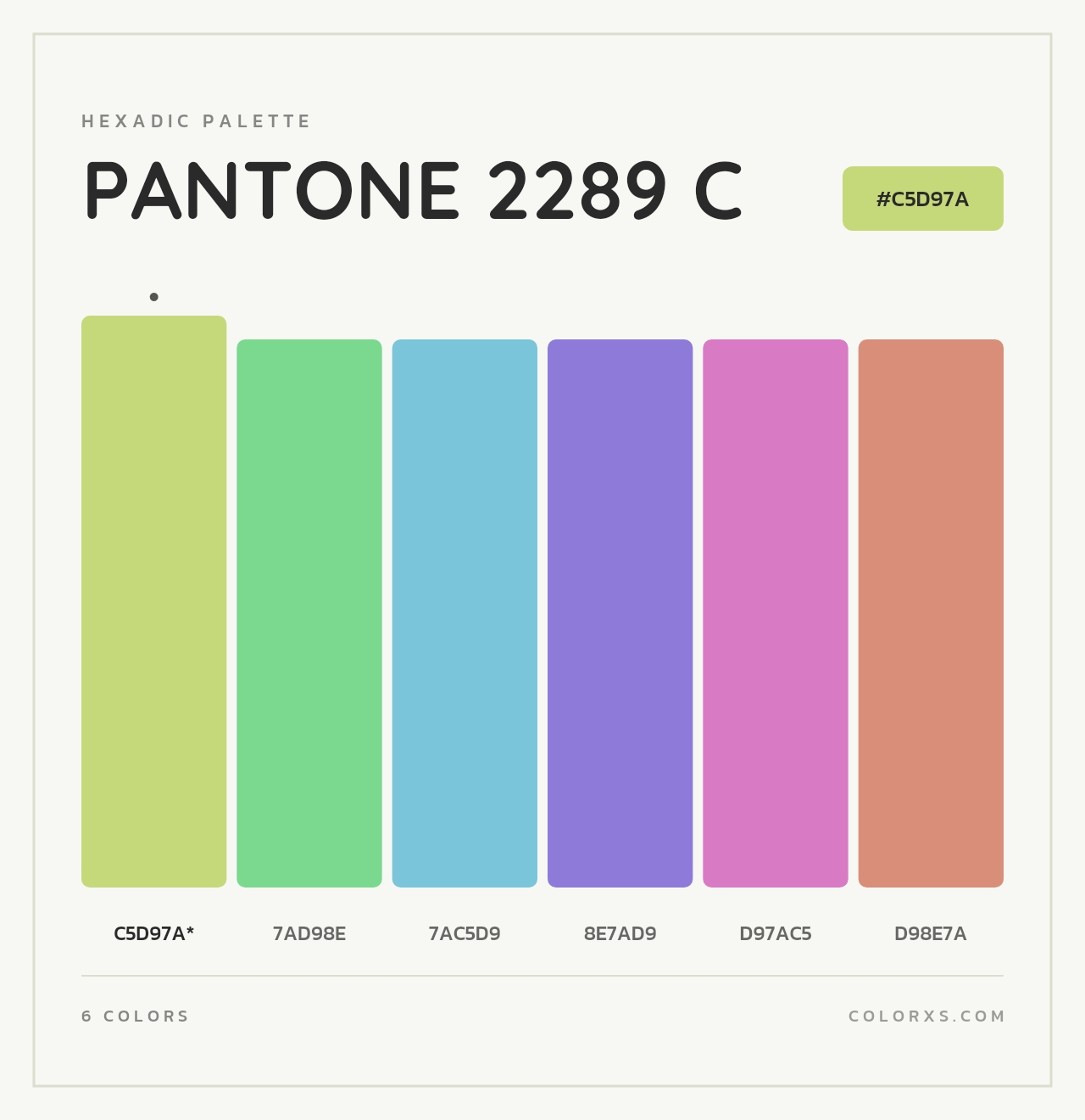 PANTONE 2289 C - Hexadic Color Palette