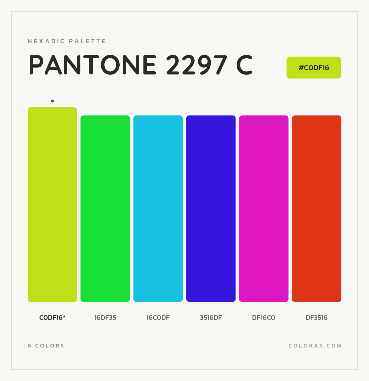 PANTONE 2297 C - Hexadic Color Palette