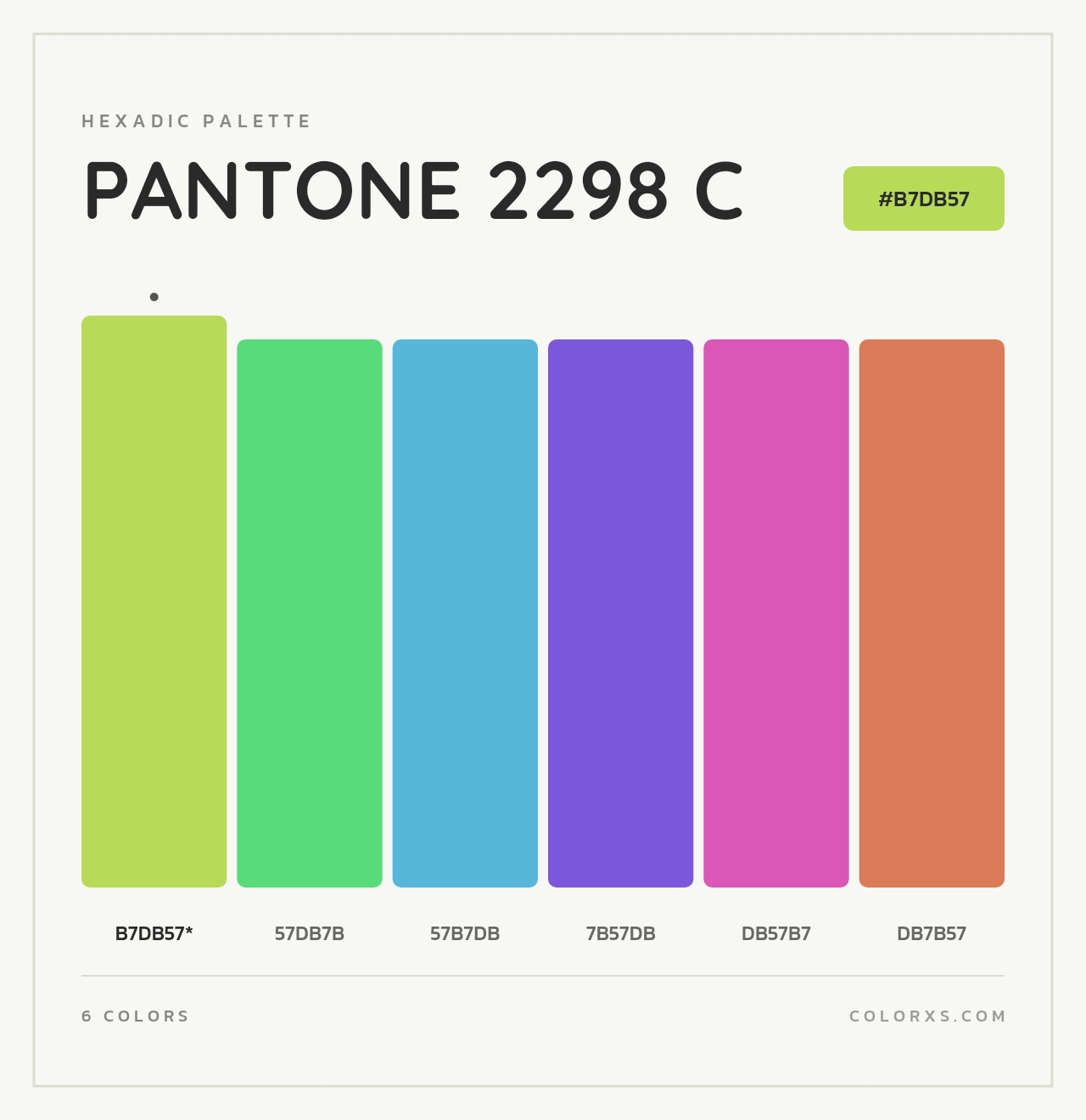 PANTONE 2298 C - Hexadic Color Palette