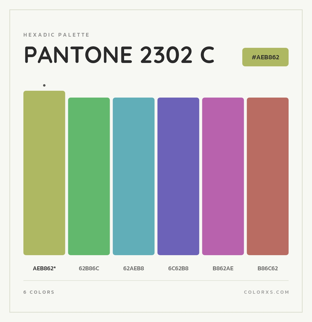 PANTONE 2302 C - Hexadic Color Palette