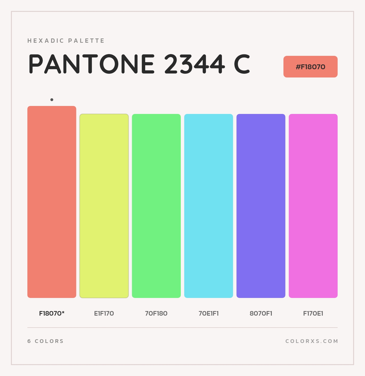 PANTONE 2344 C - Hexadic Color Palette