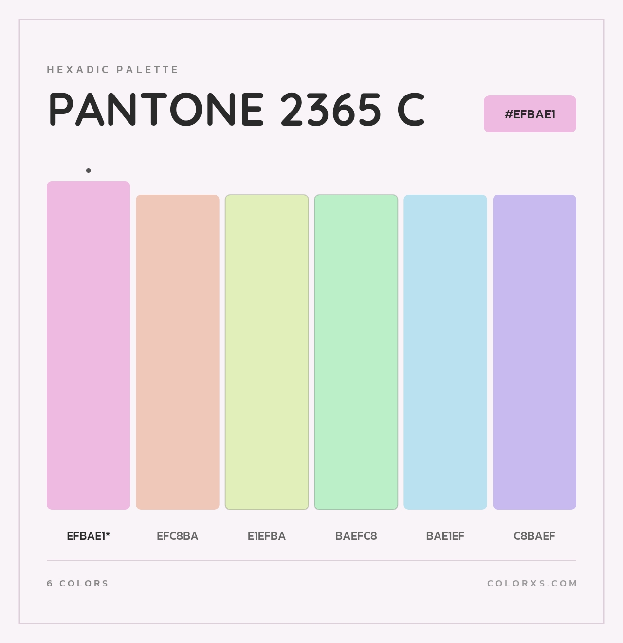 PANTONE 2365 C - Hexadic Color Palette
