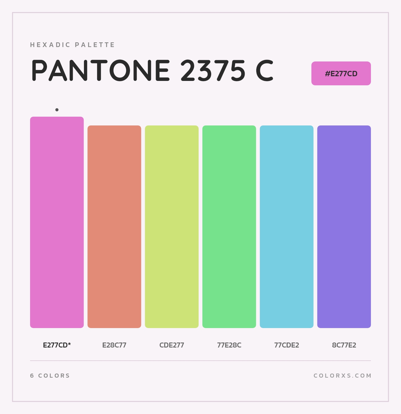 PANTONE 2375 C - Hexadic Color Palette