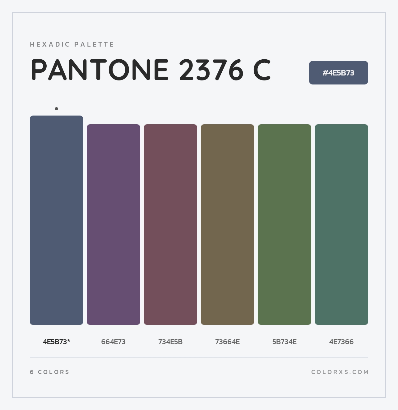 PANTONE 2376 C - Hexadic Color Palette