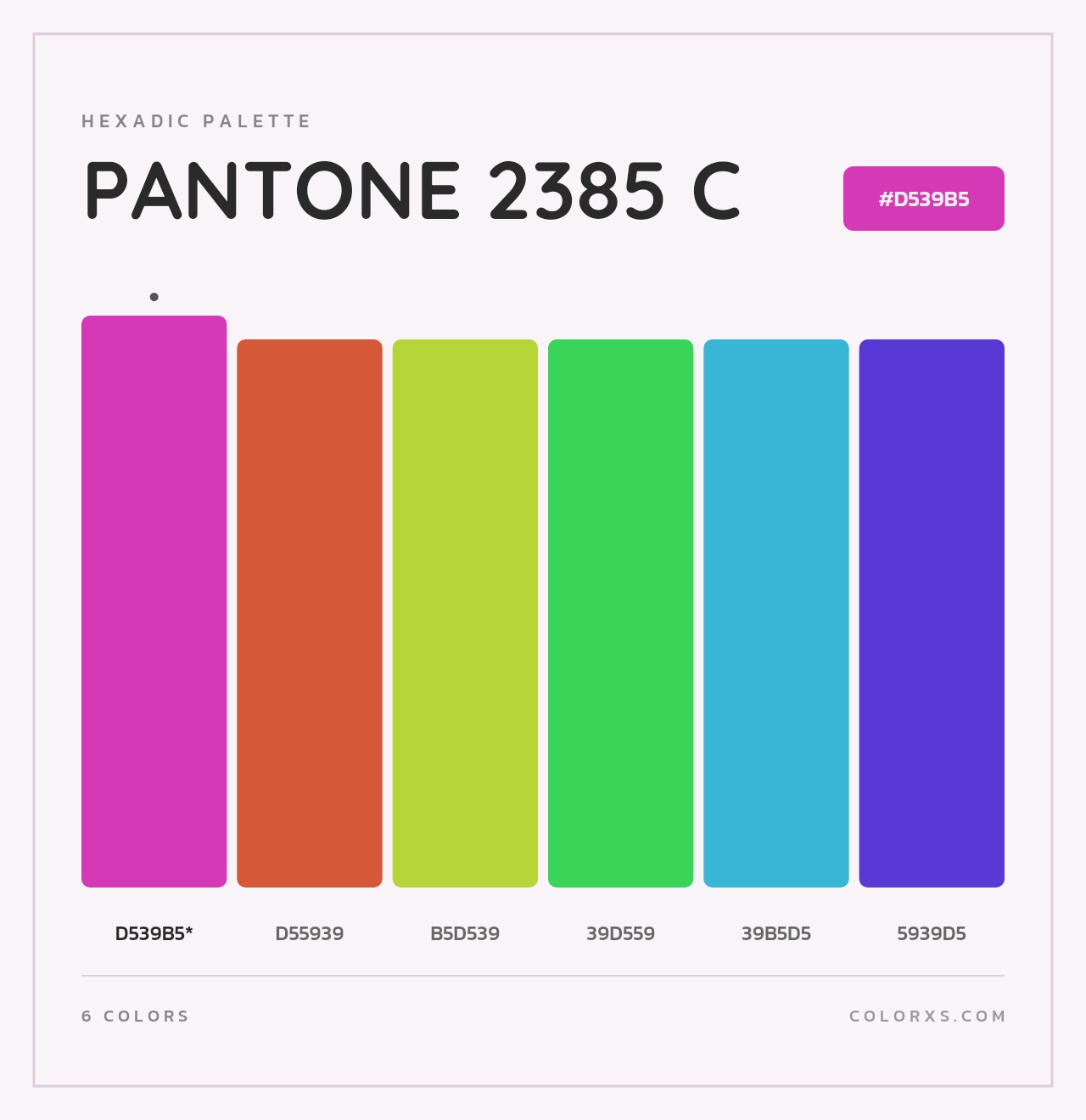 PANTONE 2385 C - Hexadic Color Palette