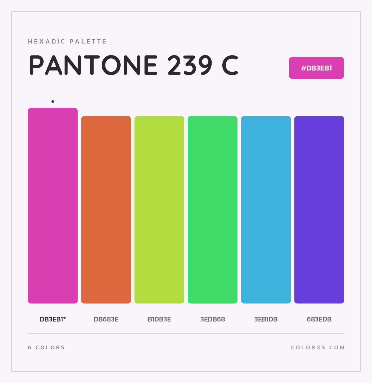 PANTONE 239 C - Hexadic Color Palette