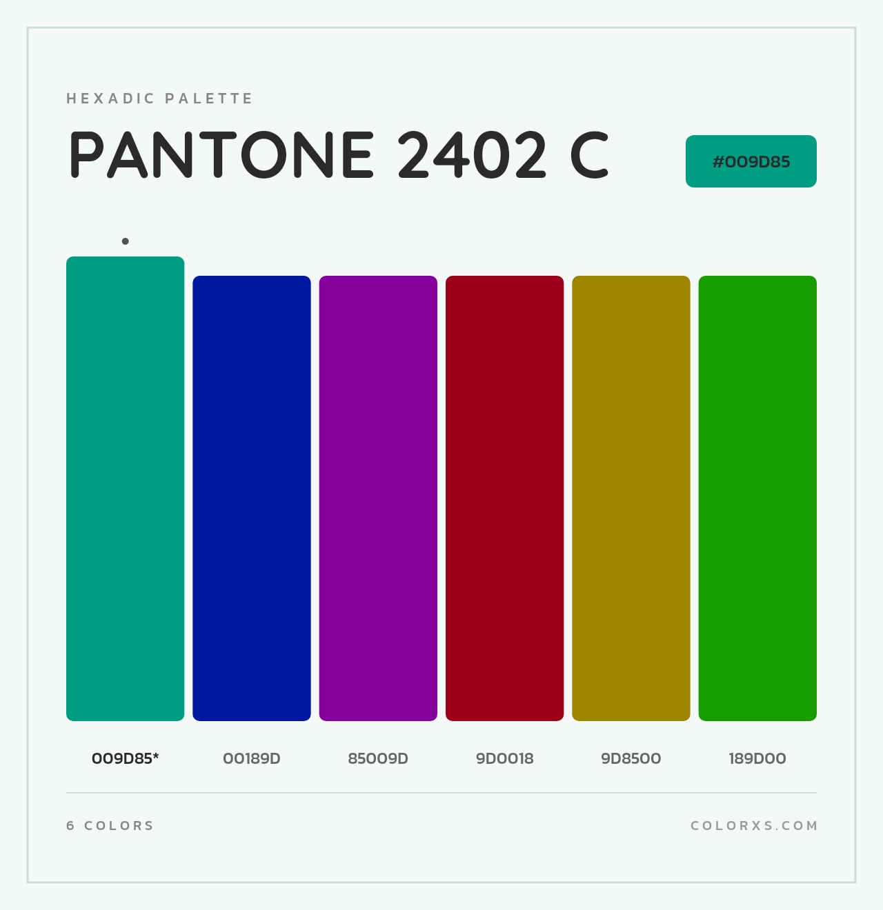 PANTONE 2402 C - Hexadic Color Palette