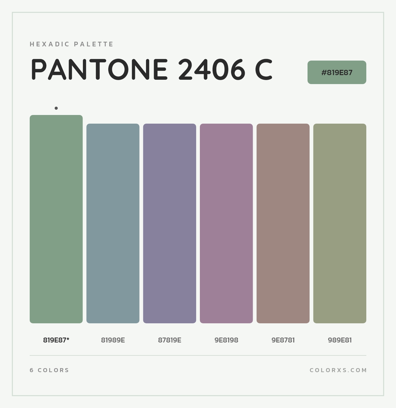 PANTONE 2406 C - Hexadic Color Palette