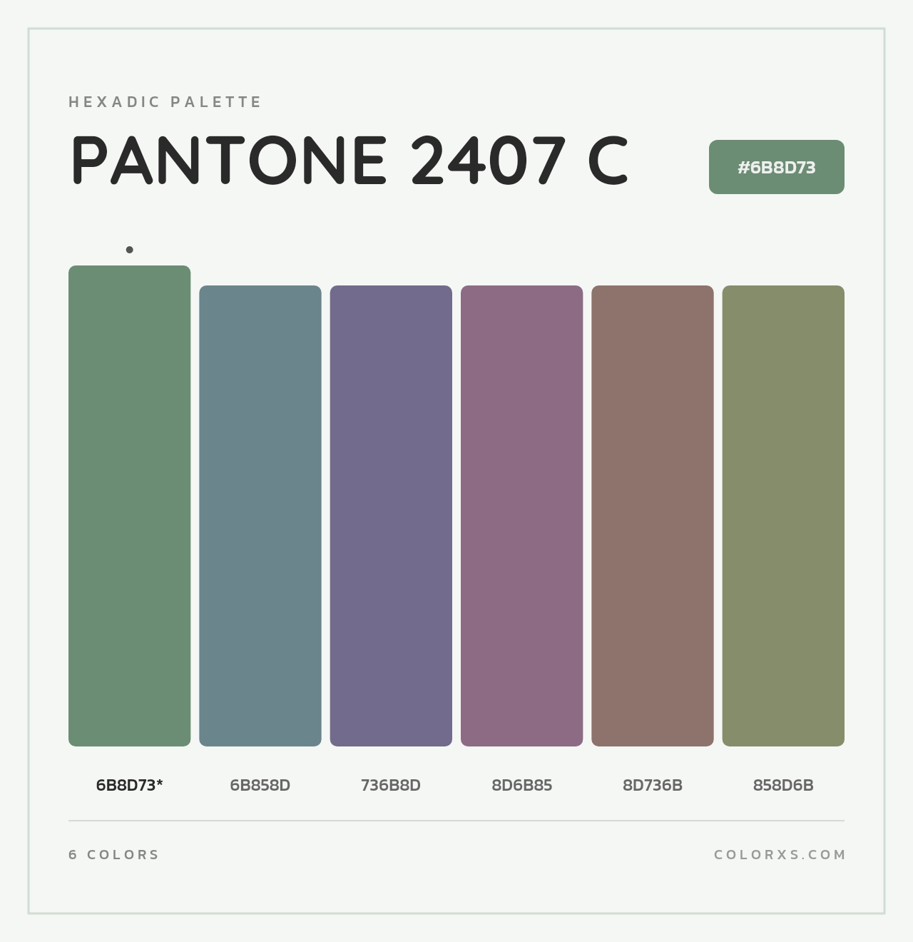 PANTONE 2407 C - Hexadic Color Palette