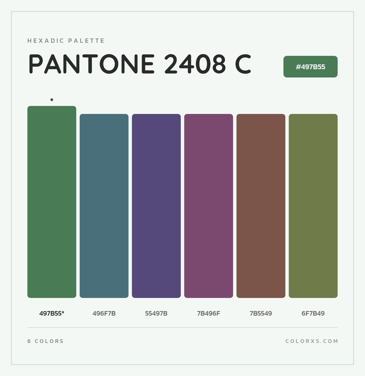 PANTONE 2408 C - Hexadic Color Palette