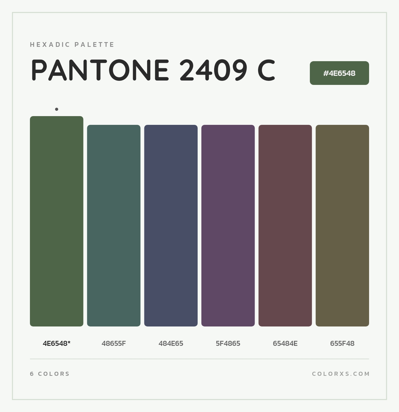 PANTONE 2409 C - Hexadic Color Palette