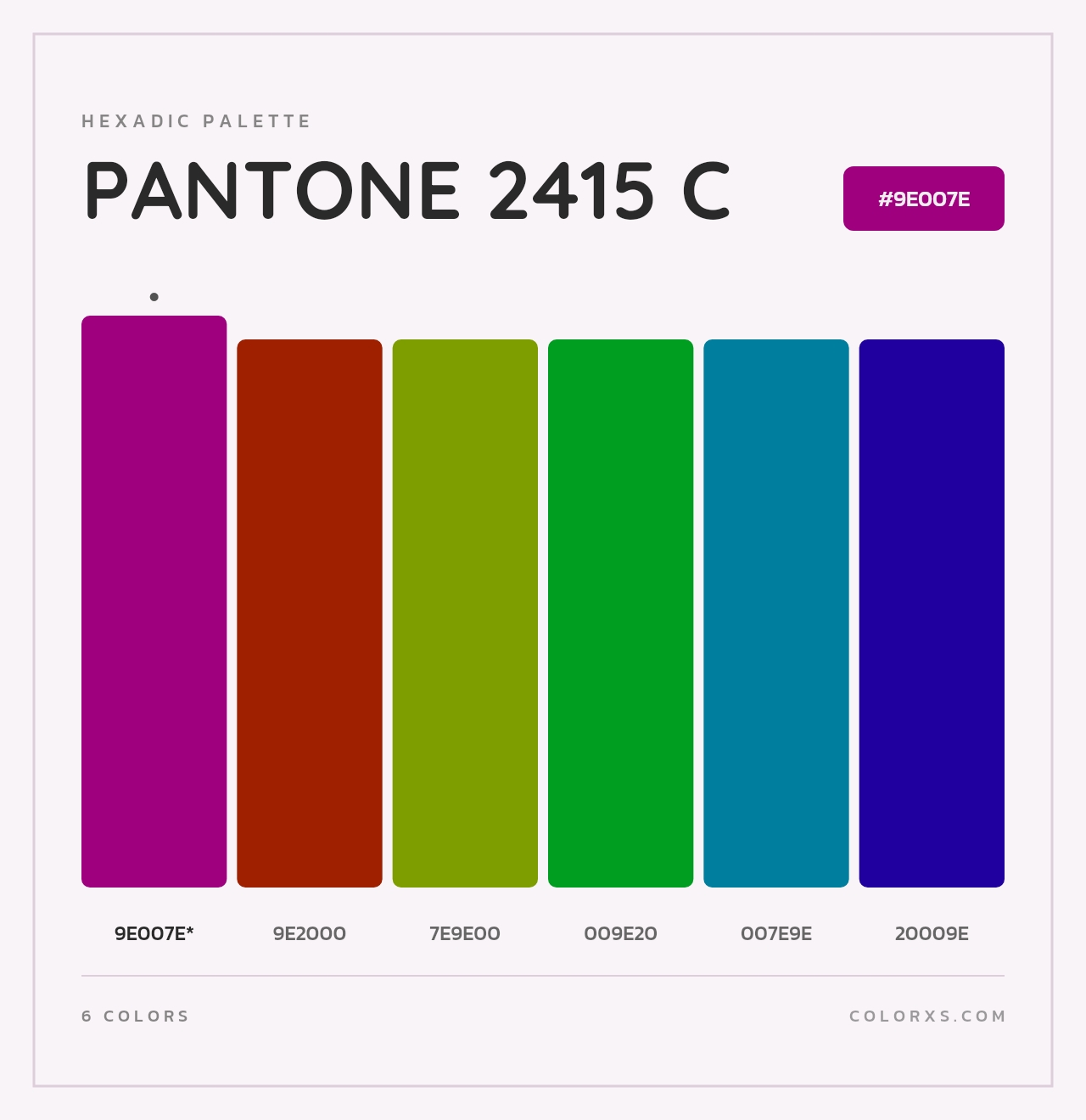 PANTONE 2415 C - Hexadic Color Palette