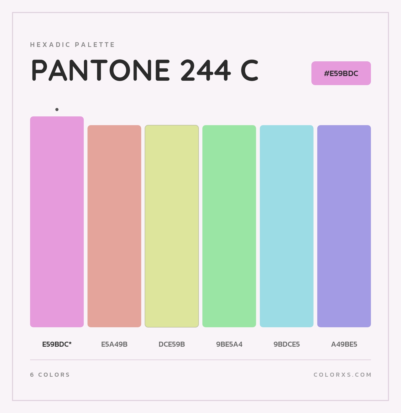 PANTONE 244 C - Hexadic Color Palette