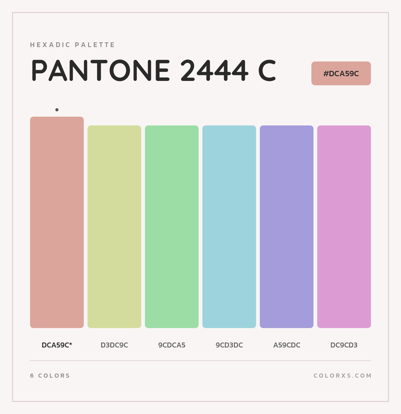 PANTONE 2444 C - Hexadic Color Palette