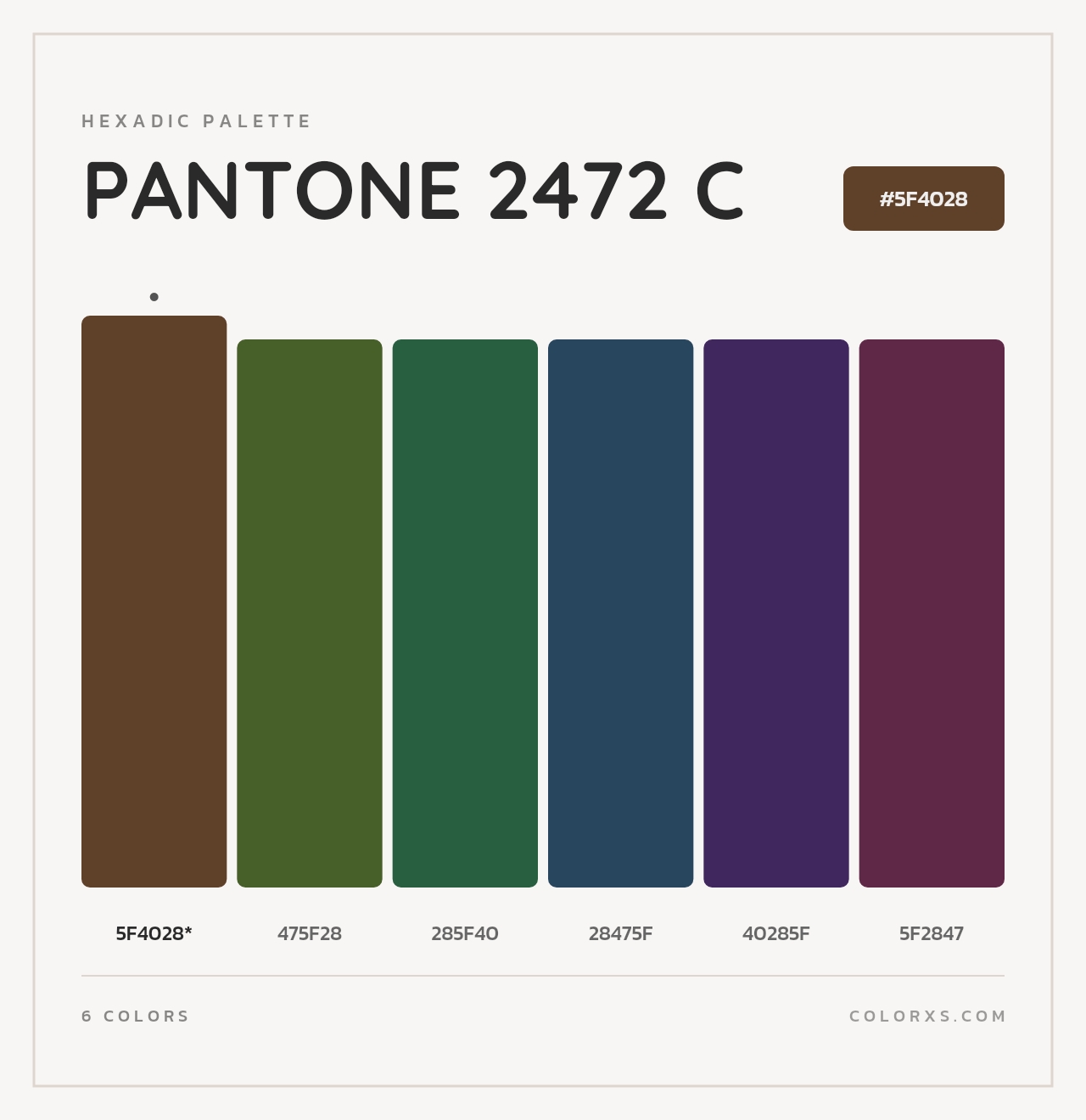 PANTONE 2472 C - Hexadic Color Palette