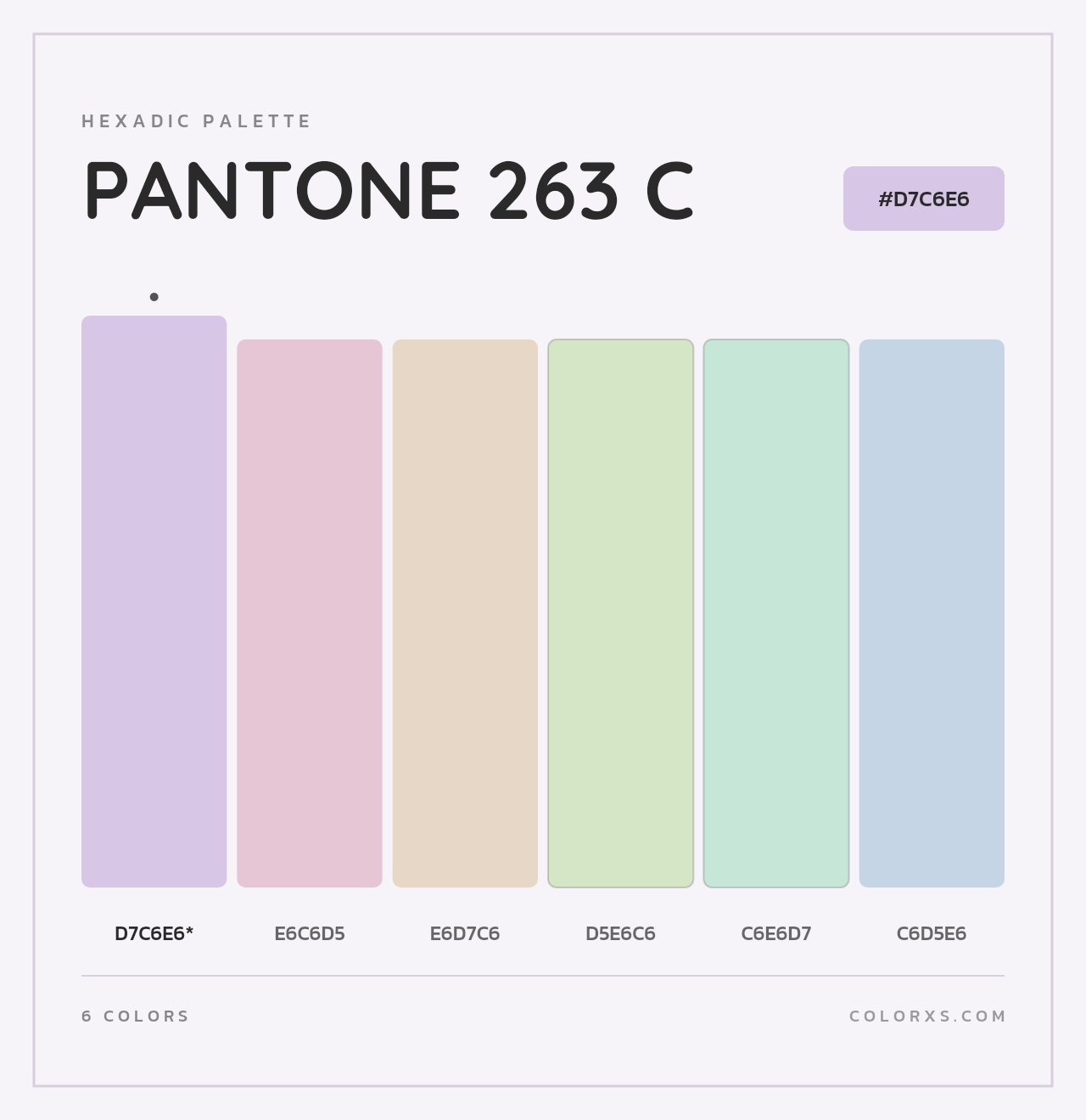PANTONE 263 C - Hexadic Color Palette