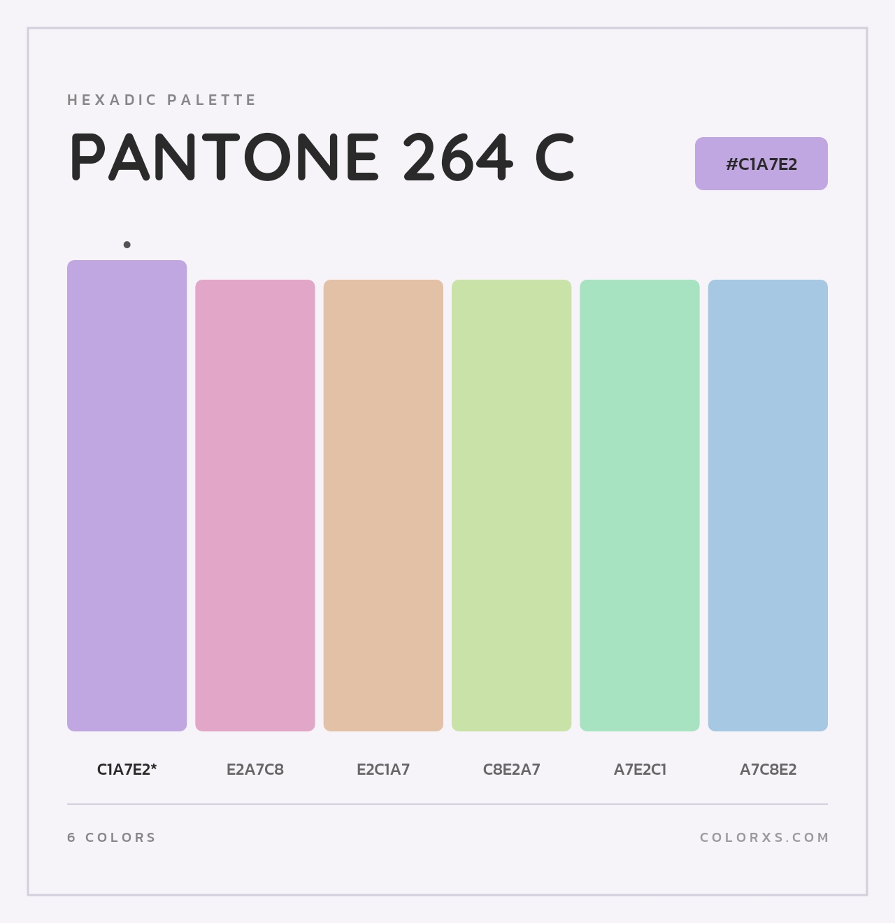 PANTONE 264 C - Hexadic Color Palette