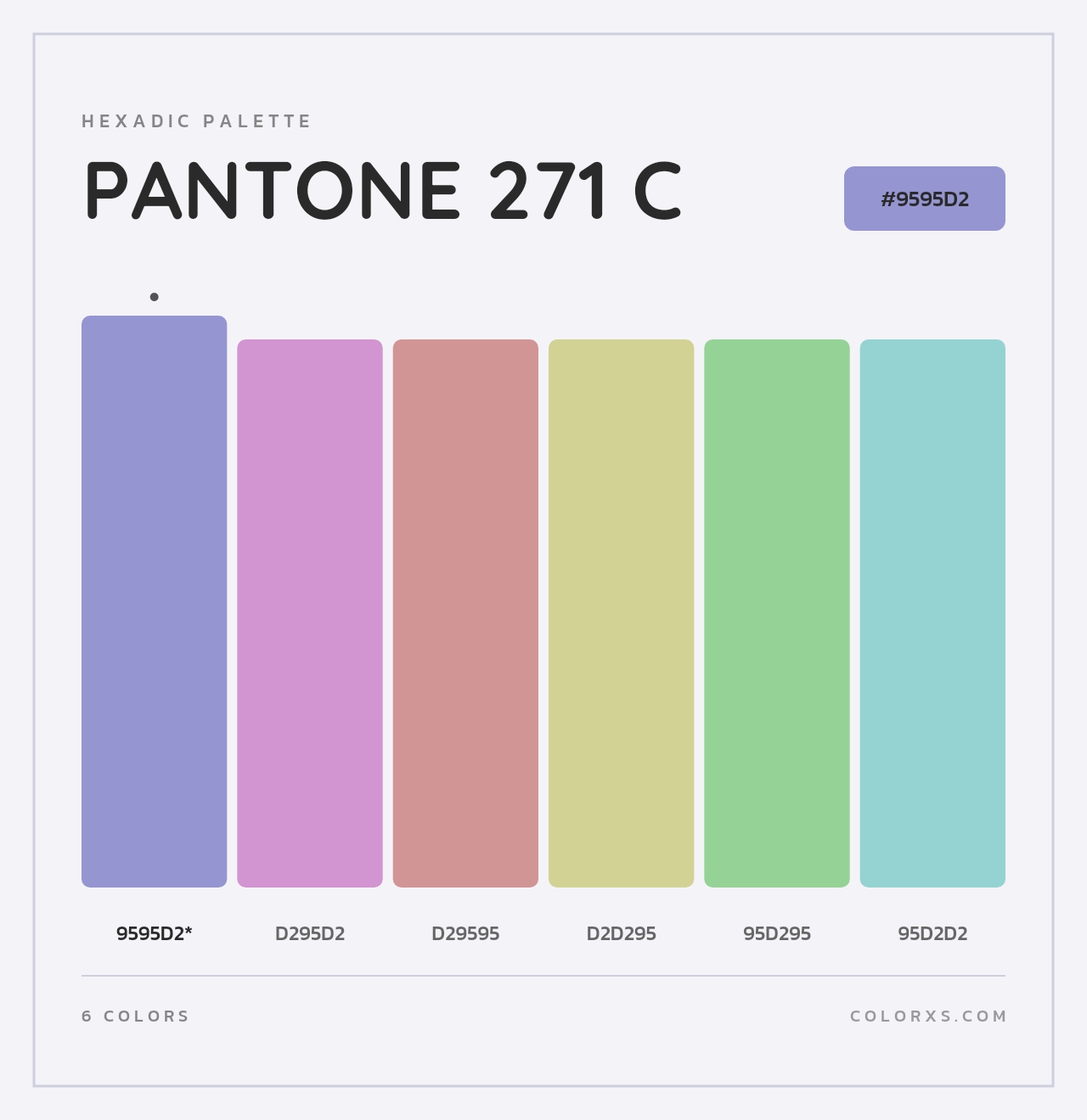PANTONE 271 C - Hexadic Color Palette