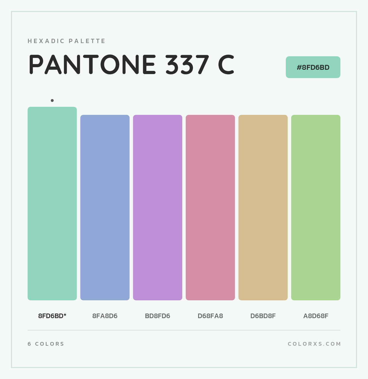 PANTONE 337 C - Hexadic Color Palette