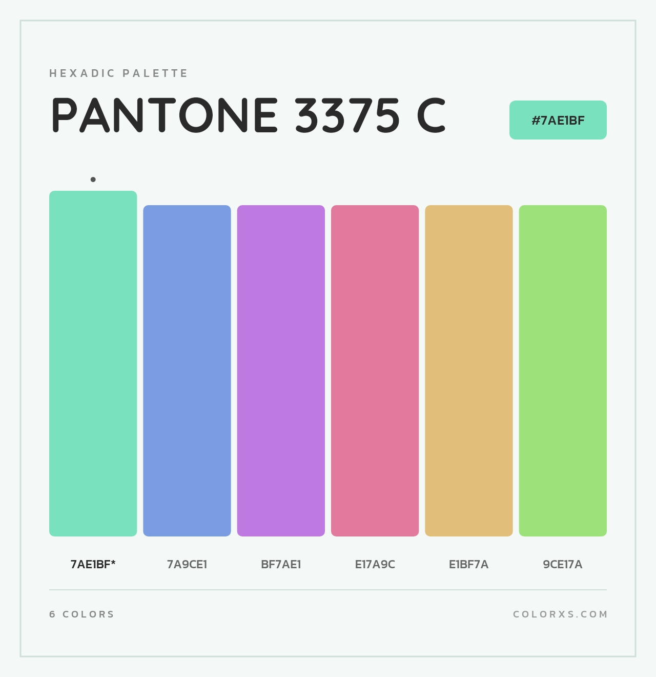 PANTONE 3375 C - Hexadic Color Palette