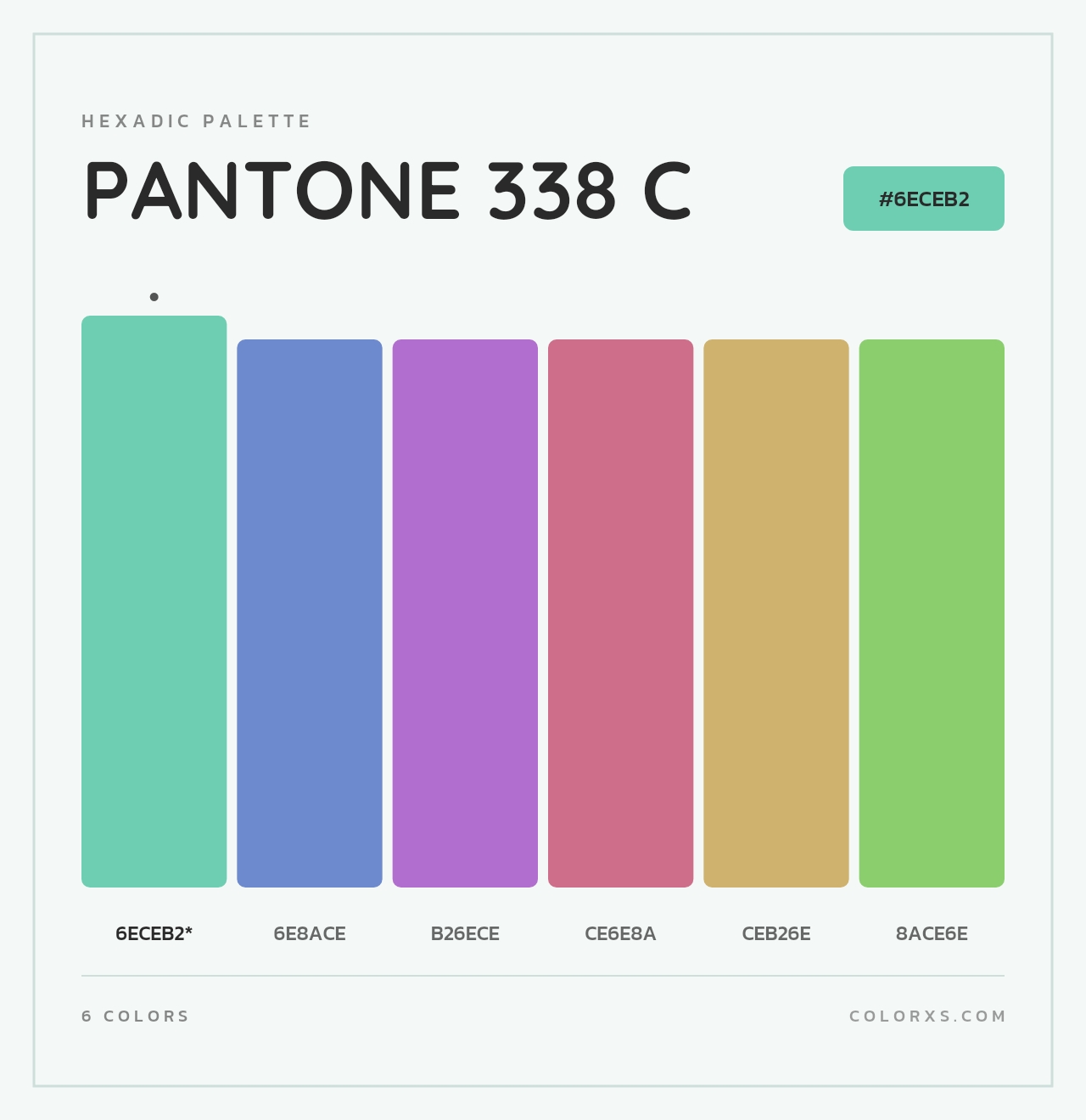 PANTONE 338 C - Hexadic Color Palette