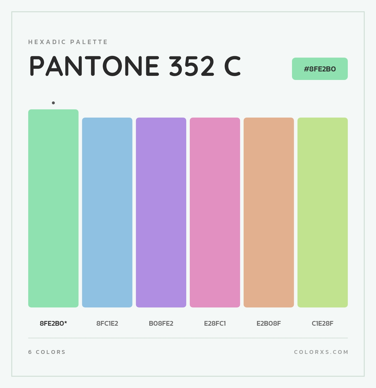 PANTONE 352 C - Hexadic Color Palette