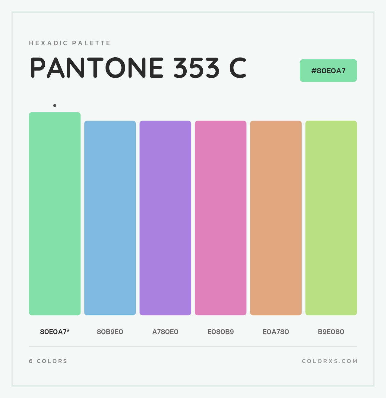 PANTONE 353 C - Hexadic Color Palette