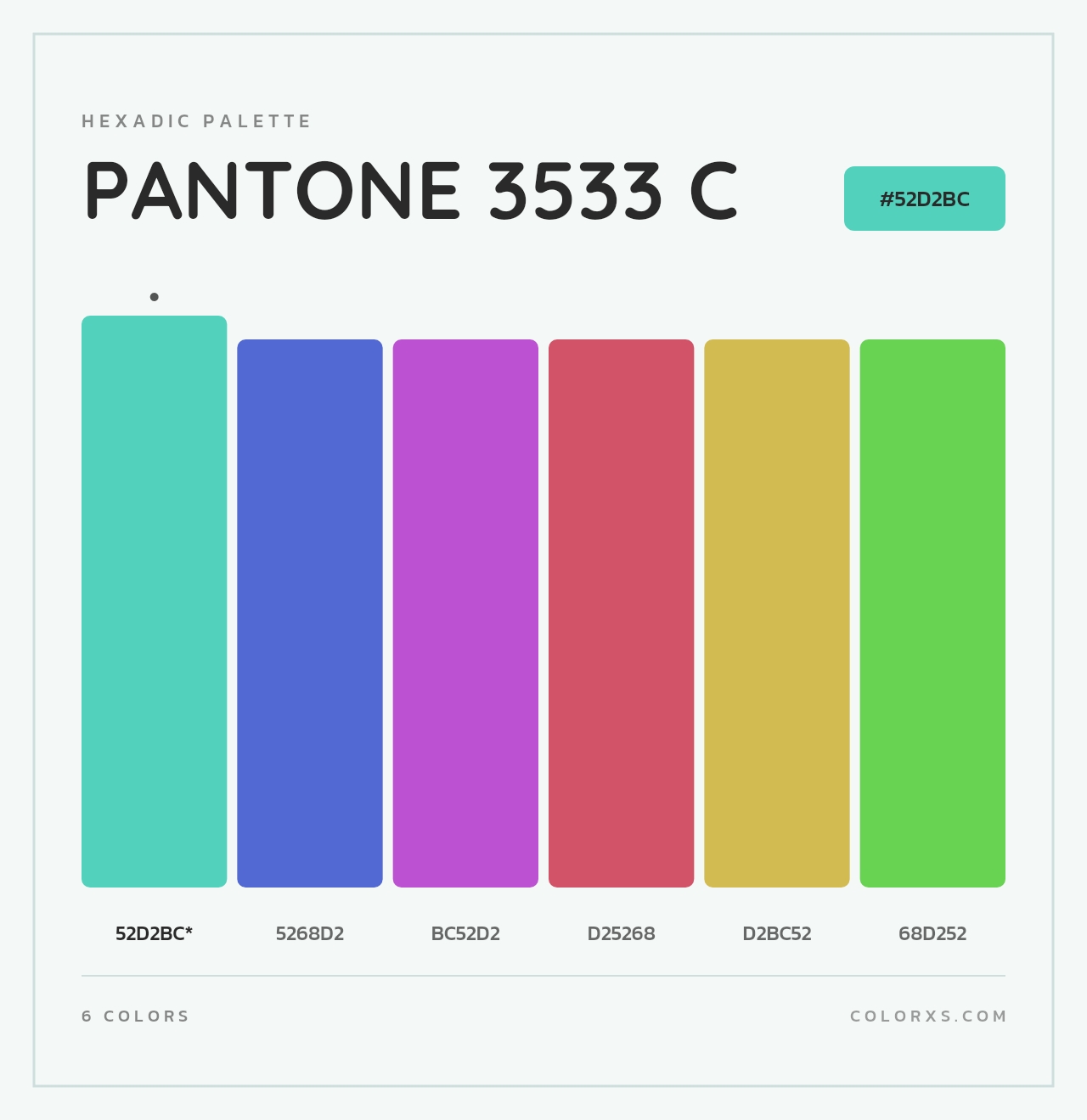 PANTONE 3533 C - Hexadic Color Palette