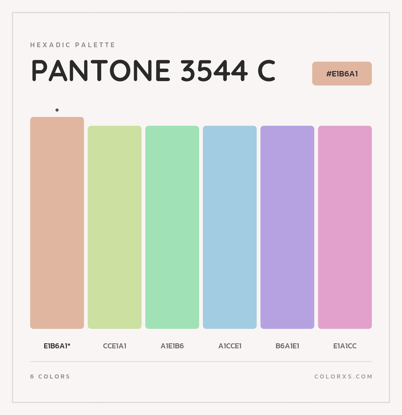 PANTONE 3544 C - Hexadic Color Palette