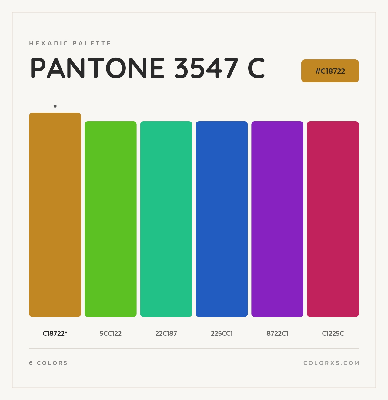 PANTONE 3547 C - Hexadic Color Palette