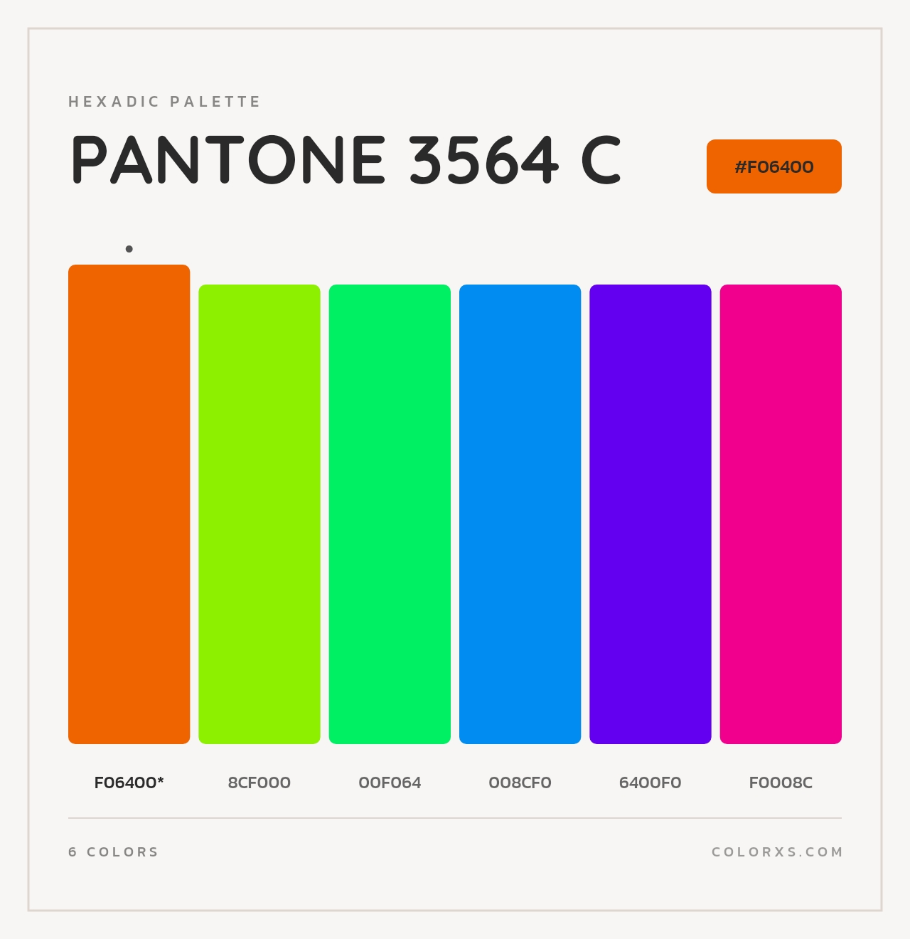 PANTONE 3564 C - Hexadic Color Palette