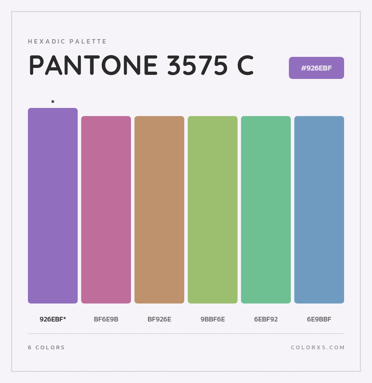 PANTONE 3575 C - Hexadic Color Palette
