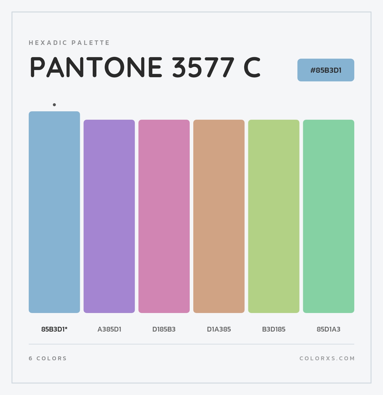 PANTONE 3577 C - Hexadic Color Palette