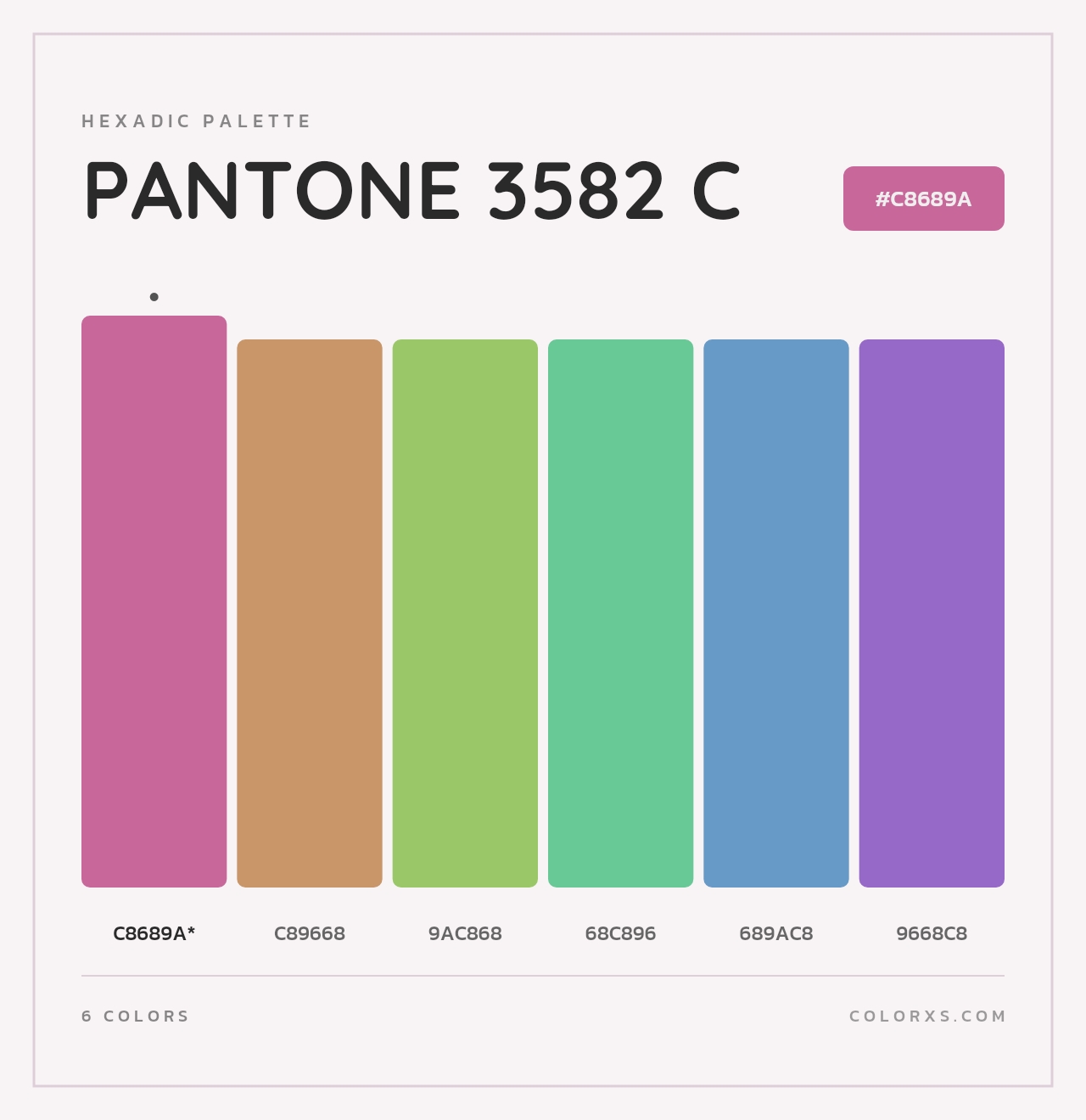 PANTONE 3582 C - Hexadic Color Palette