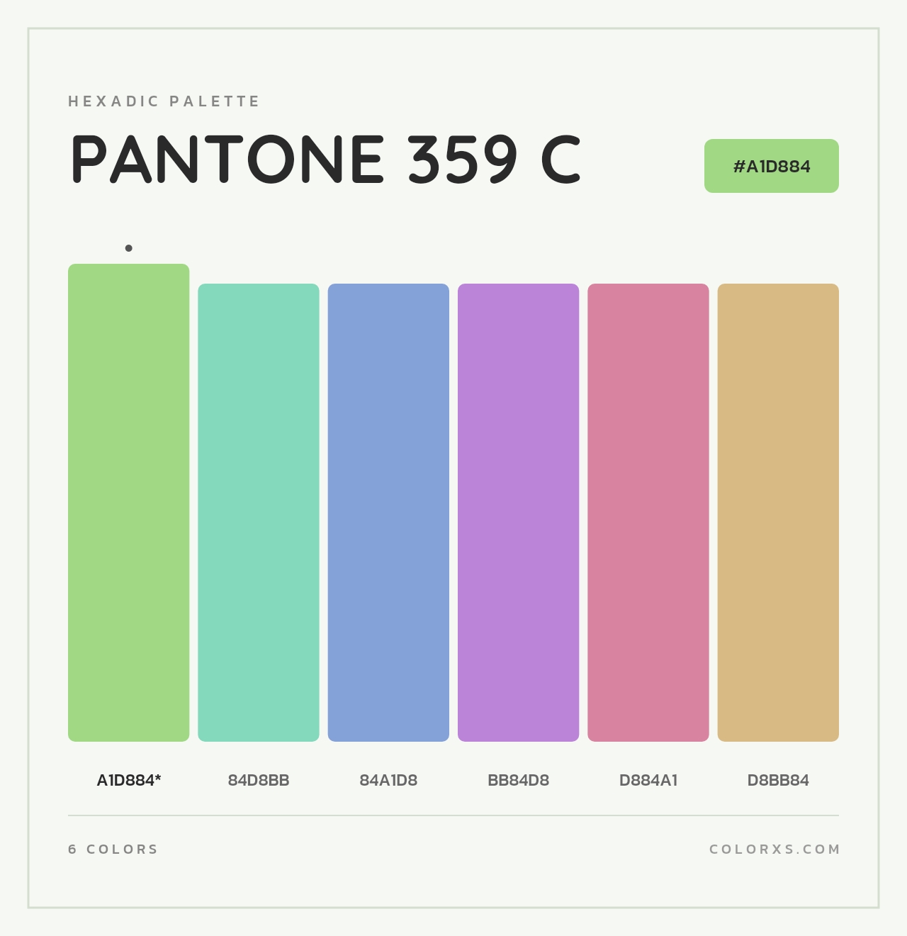 PANTONE 359 C - Hexadic Color Palette