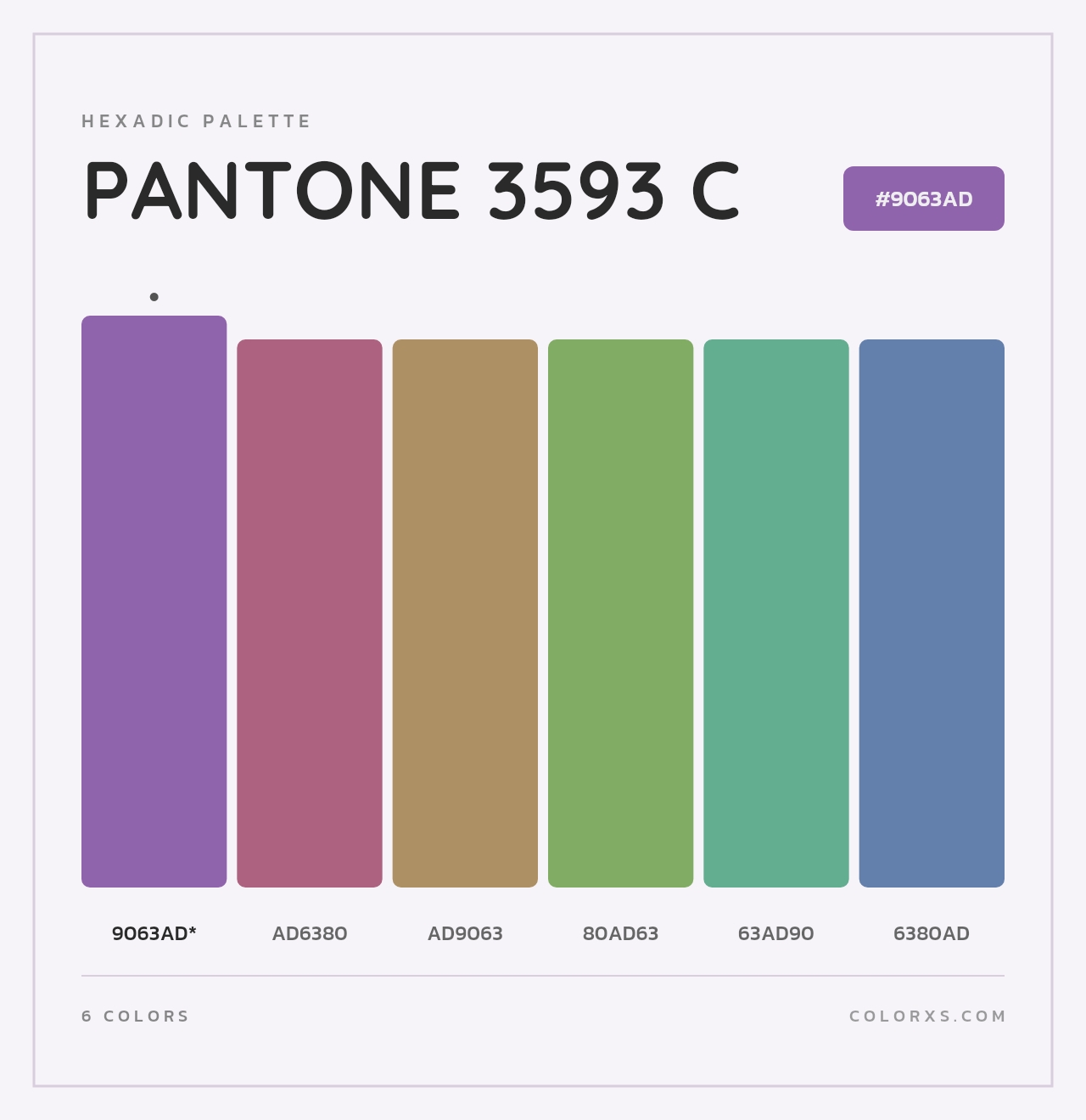 PANTONE 3593 C - Hexadic Color Palette