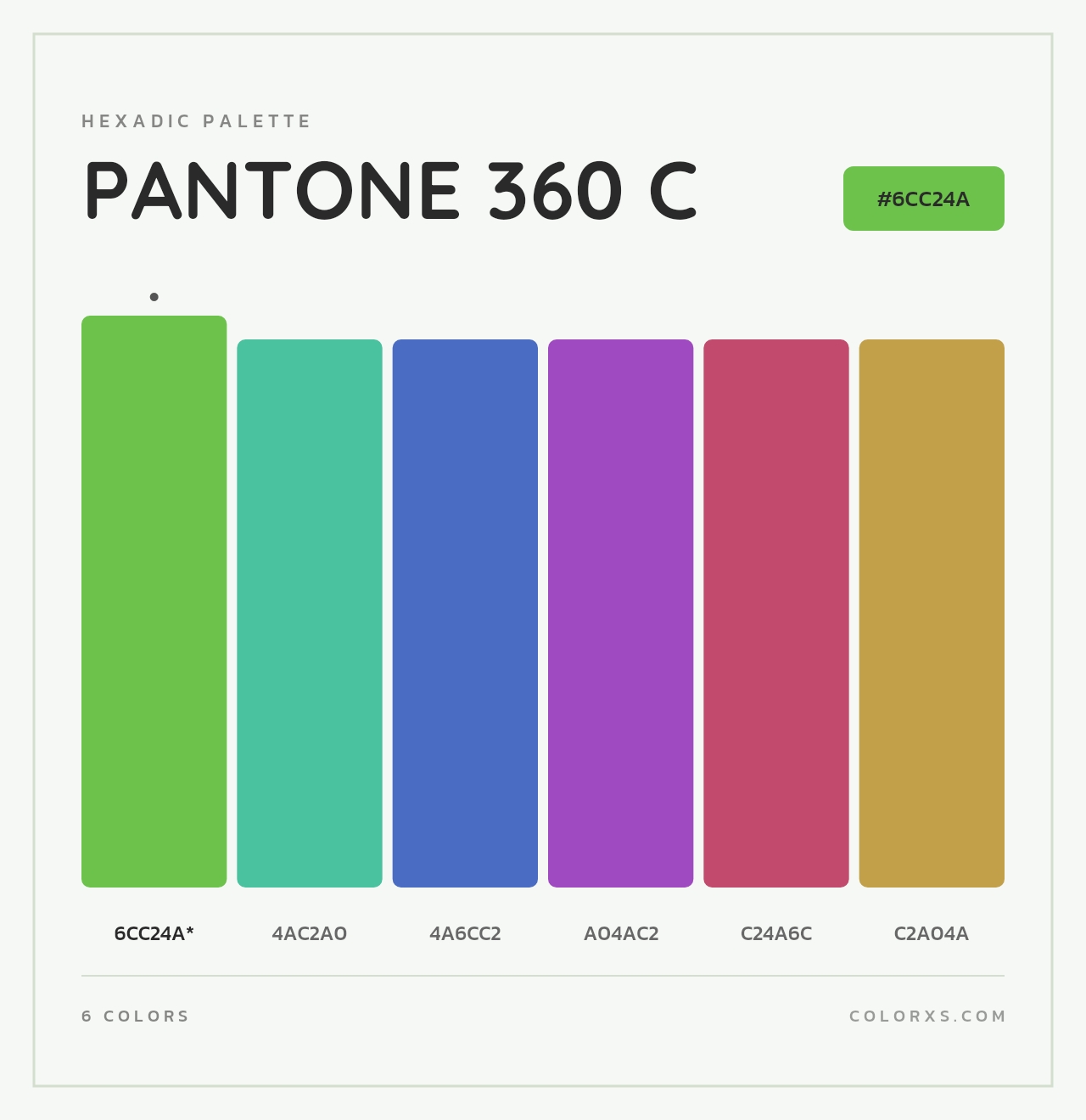 PANTONE 360 C - Hexadic Color Palette