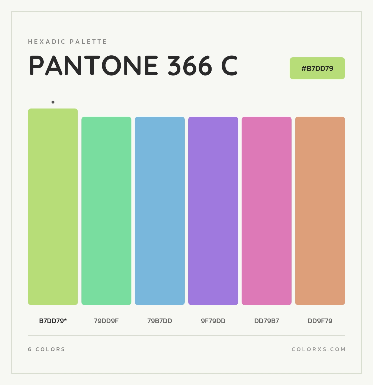 PANTONE 366 C - Hexadic Color Palette