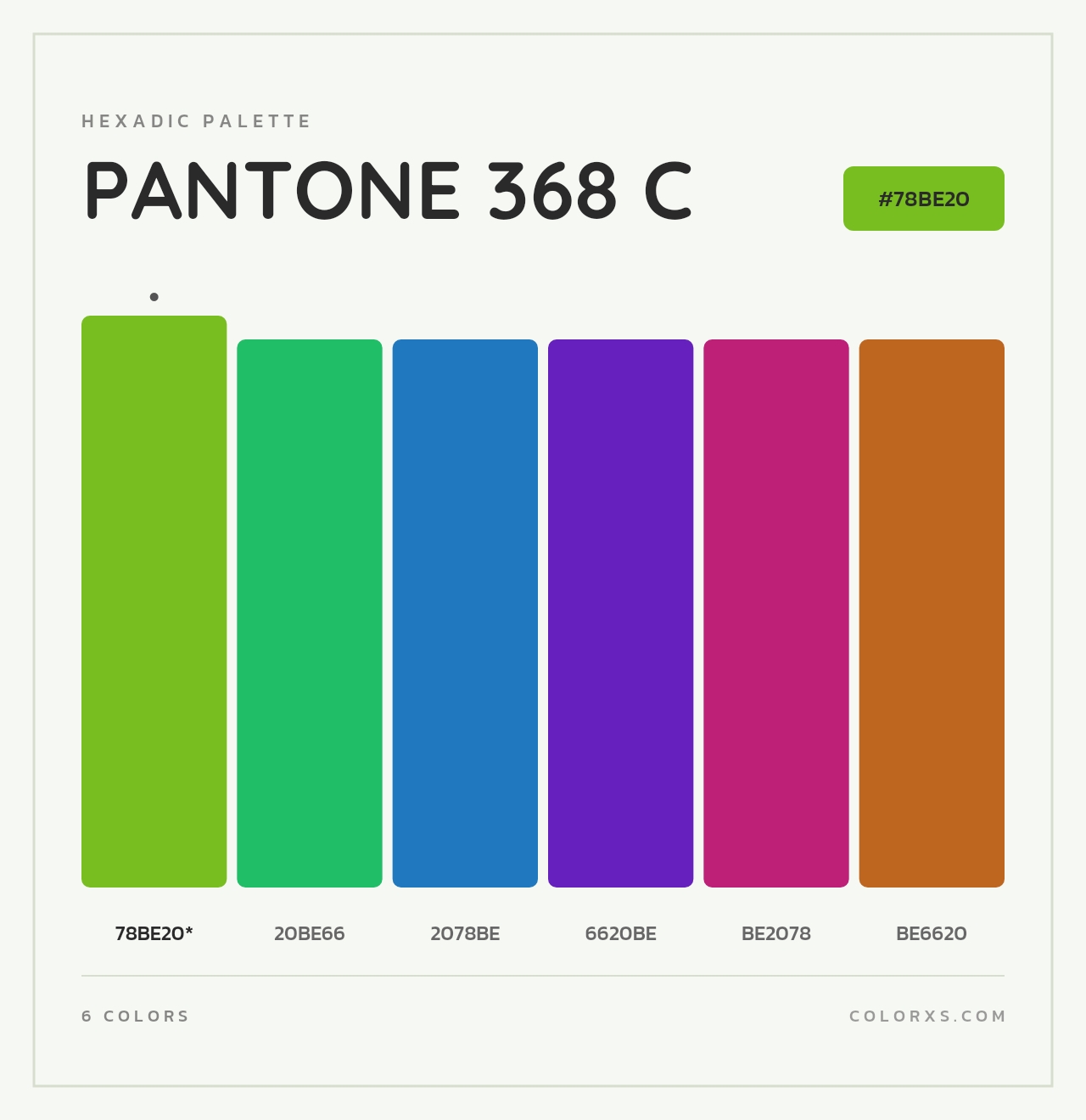 PANTONE 368 C - Hexadic Color Palette