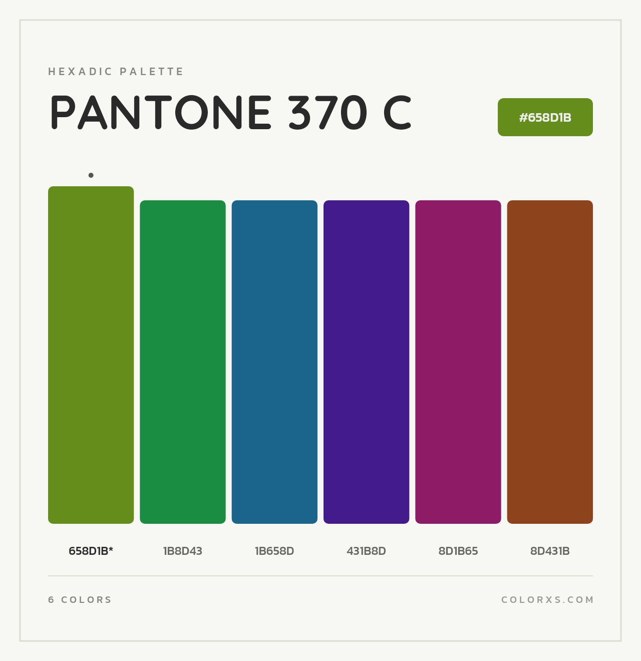 PANTONE 370 C - Hexadic Color Palette