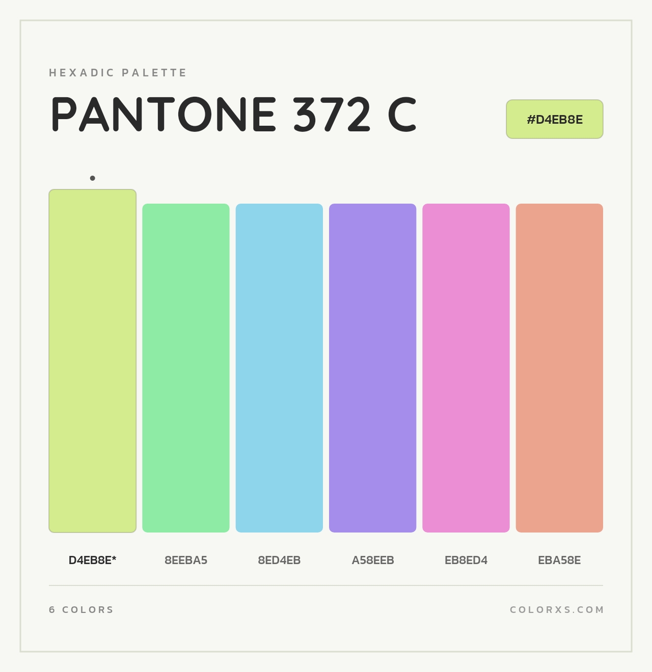 PANTONE 372 C - Hexadic Color Palette
