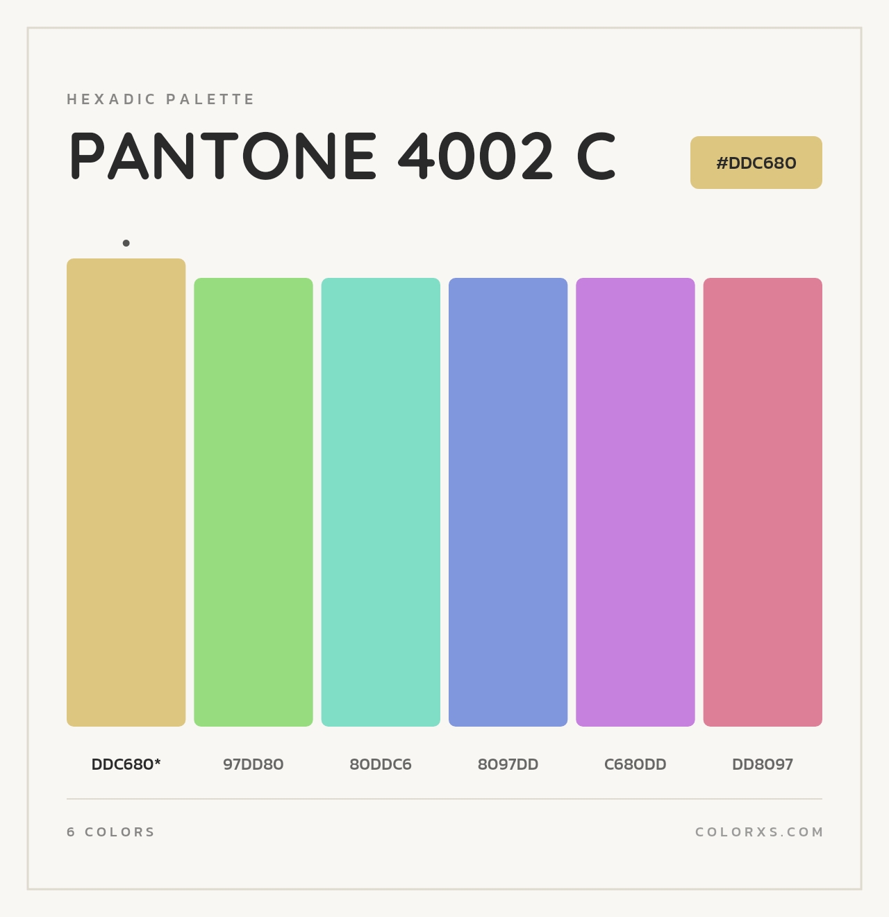 PANTONE 4002 C - Hexadic Color Palette