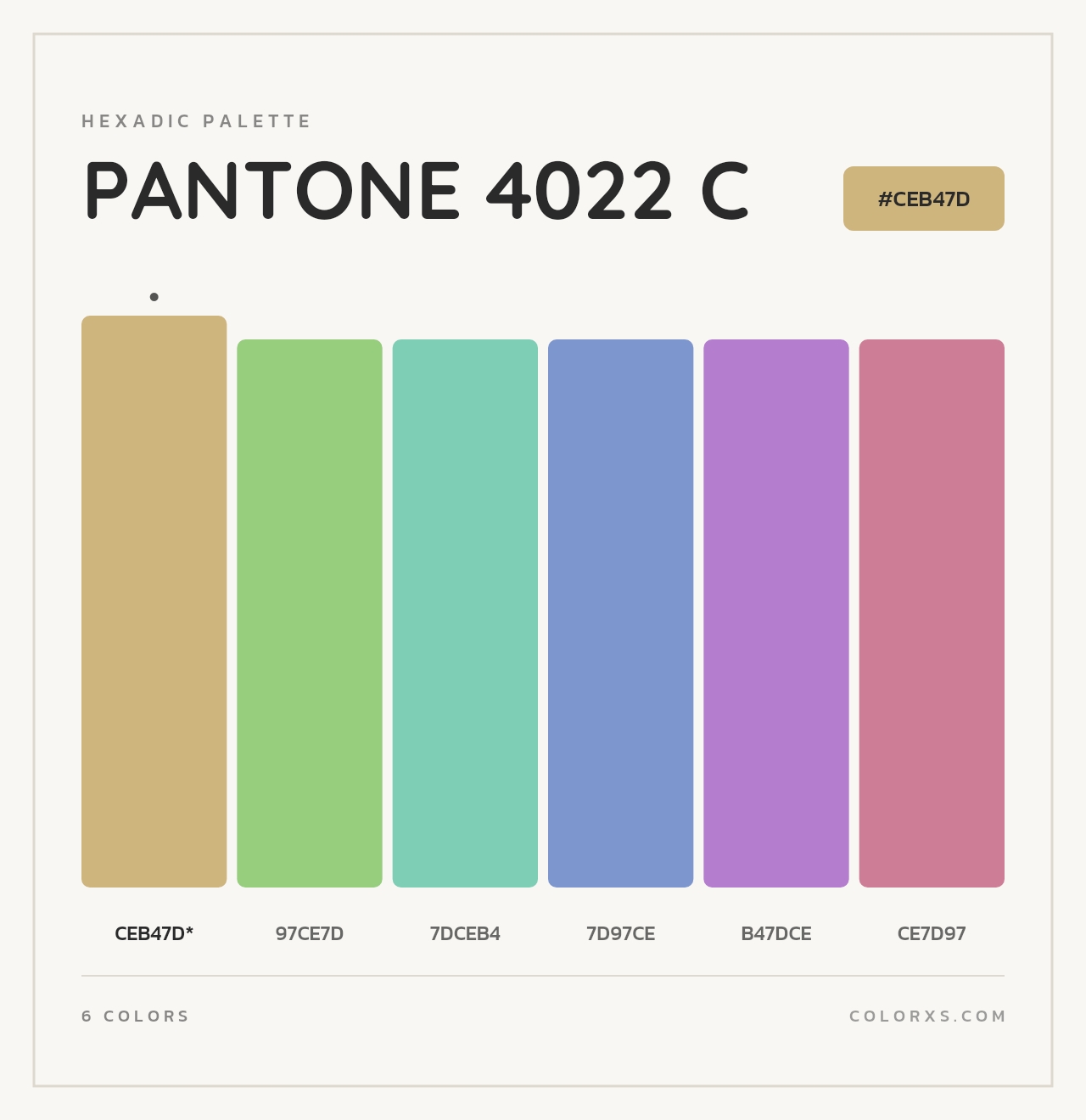 PANTONE 4022 C - Hexadic Color Palette