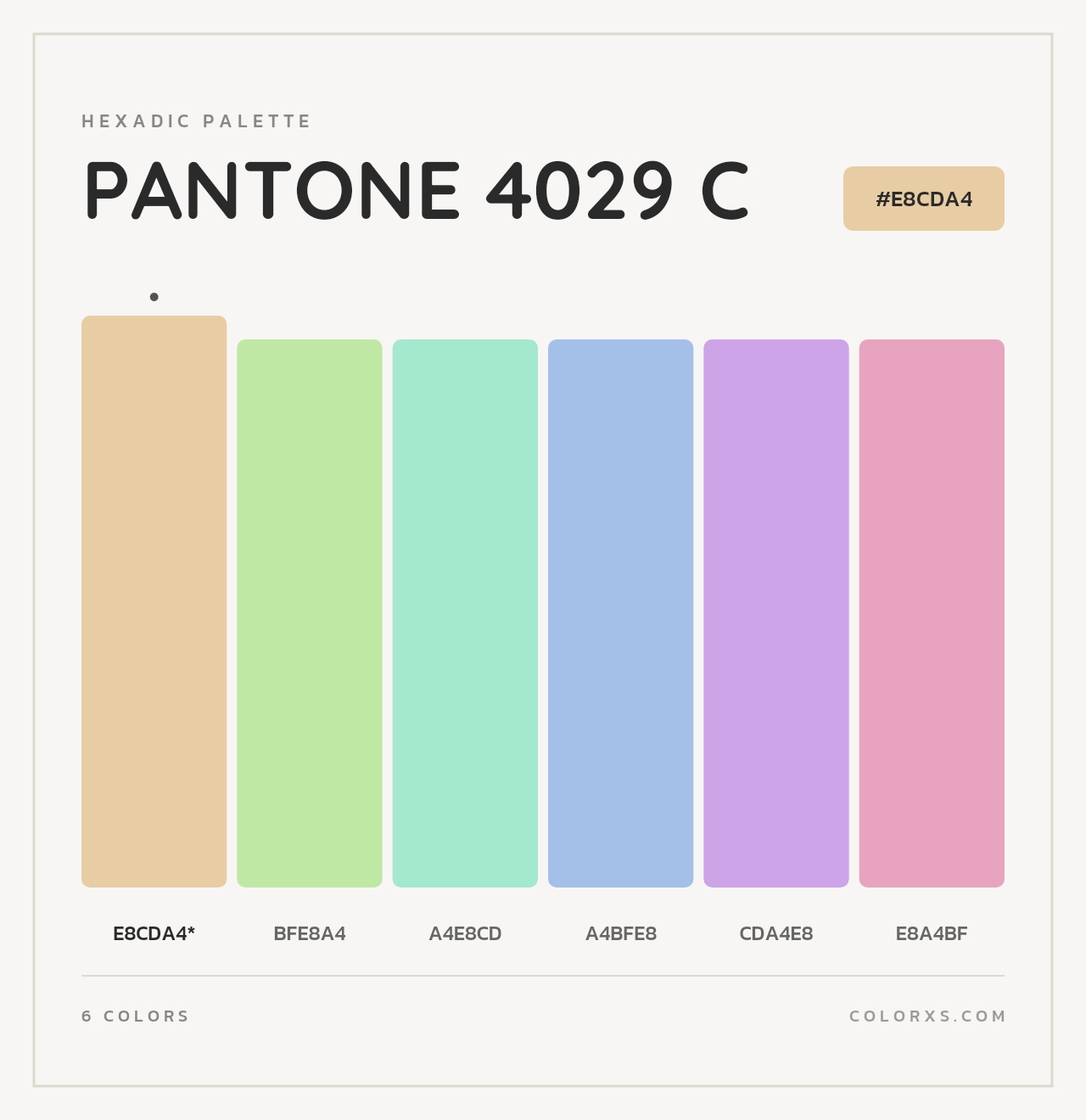 PANTONE 4029 C - Hexadic Color Palette