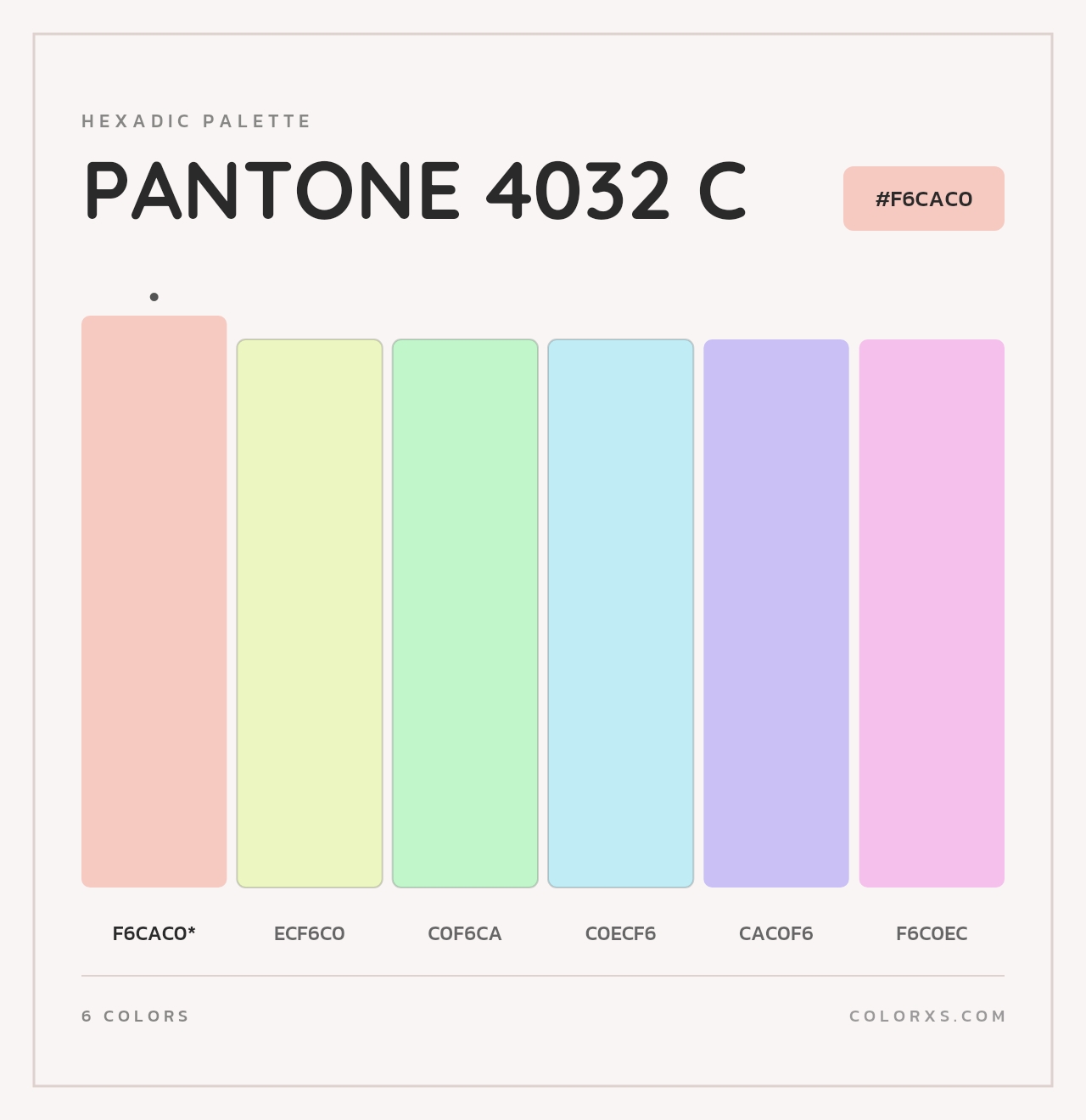 PANTONE 4032 C - Hexadic Color Palette