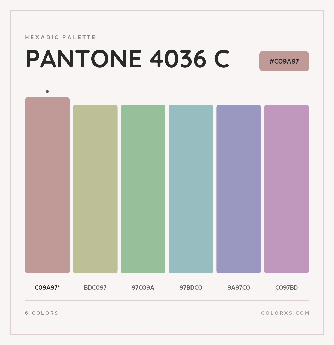 PANTONE 4036 C - Hexadic Color Palette