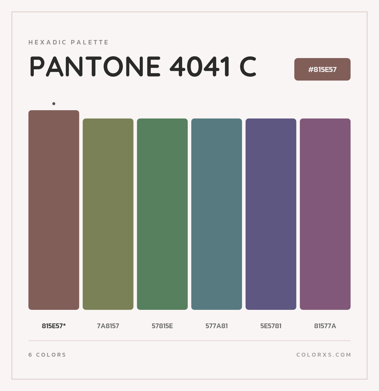 PANTONE 4041 C - Hexadic Color Palette