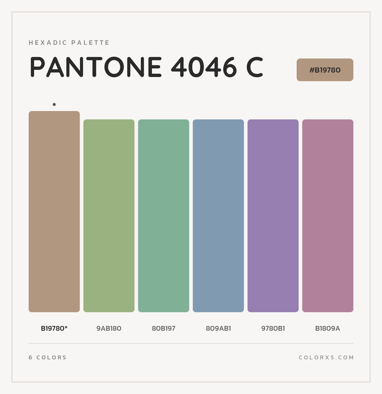PANTONE 4046 C - Hexadic Color Palette