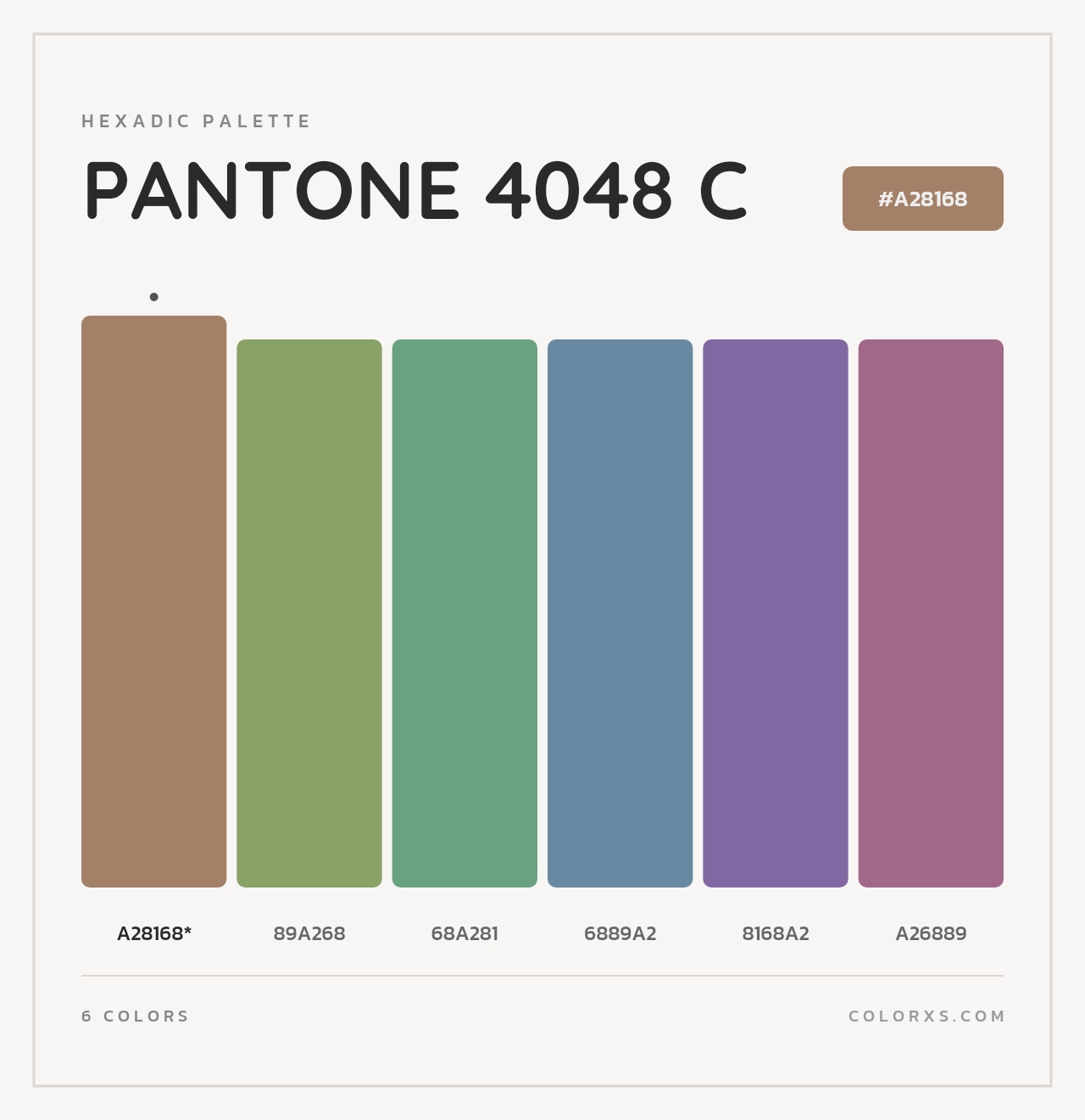 PANTONE 4048 C - Hexadic Color Palette